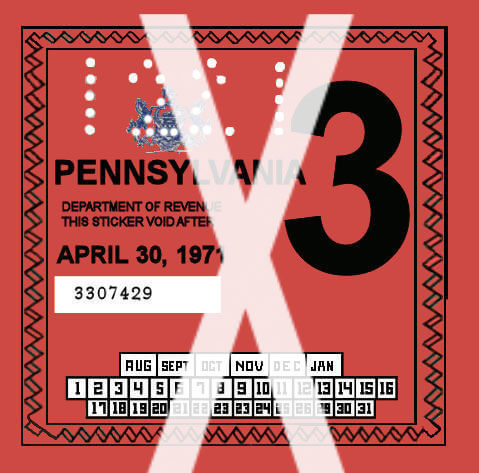 (image for) 1971-3 Pennsylvania Inspection Sticker